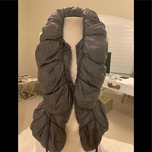 Marithe Francois Girbaud Gray Puffer Peplum Vest